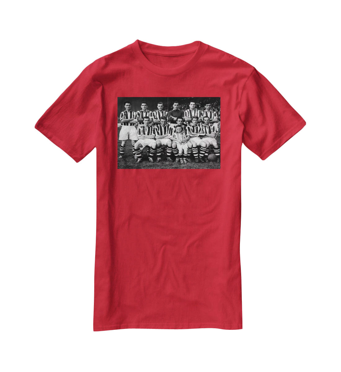 West Bromwich Albion Football Club Team Photo 1955-56 T-Shirt - Canvas Art Rocks - 4