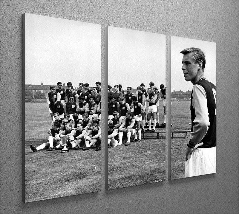 West Ham United Team Photo 1965-66 Season 3 Split Panel Canvas Print - Canvas Art Rocks - 2