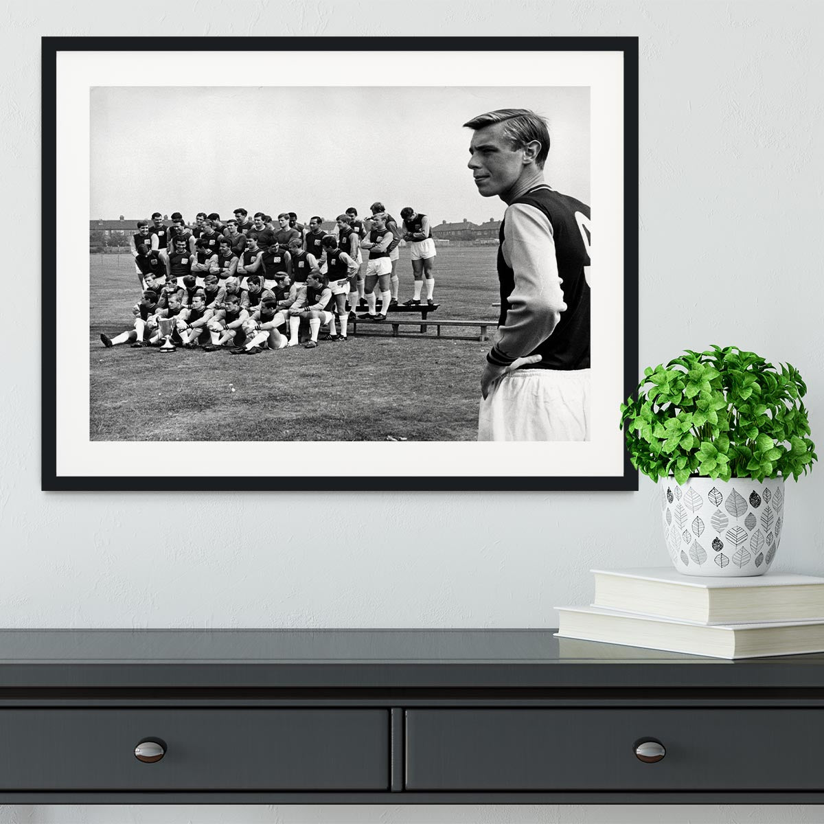 West Ham United Team Photo 1965-66 Season Framed Print - Canvas Art Rocks - 1