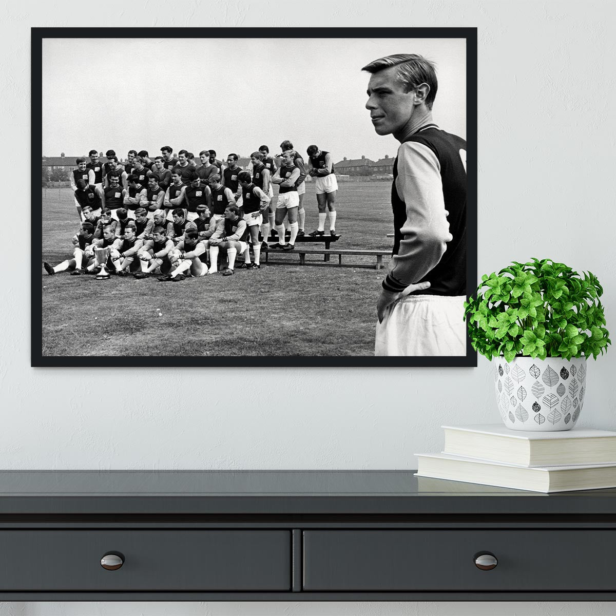 West Ham United Team Photo 1965-66 Season Framed Print - Canvas Art Rocks - 2