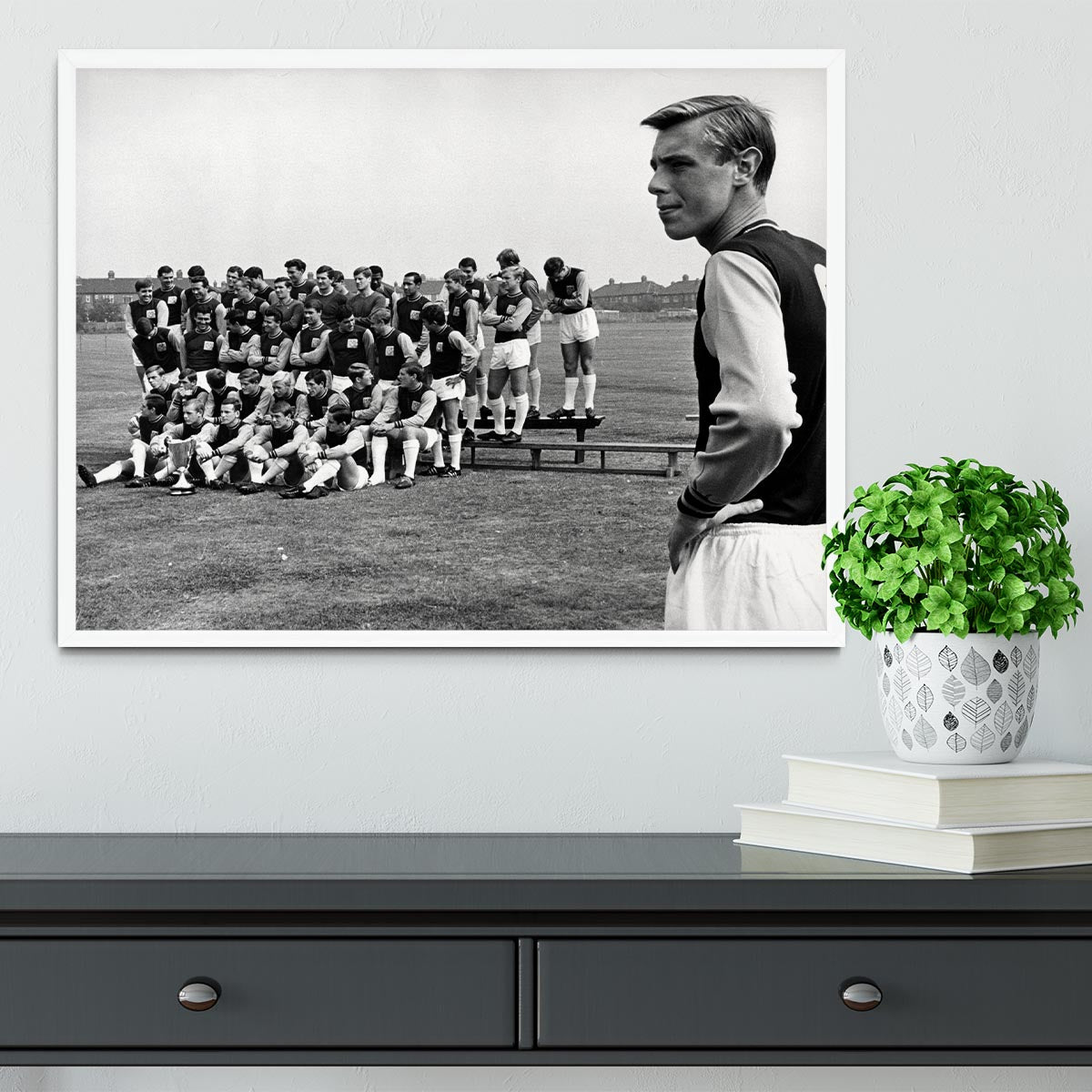 West Ham United Team Photo 1965-66 Season Framed Print - Canvas Art Rocks -6