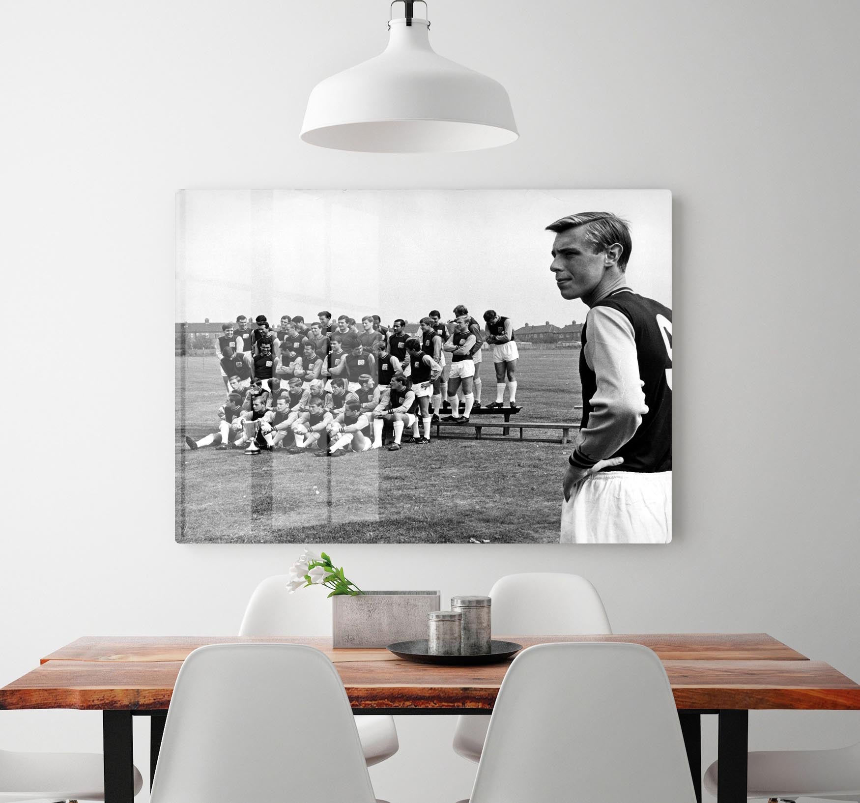 West Ham United Team Photo 1965-66 Season Acrylic Block - Canvas Art Rocks - 2