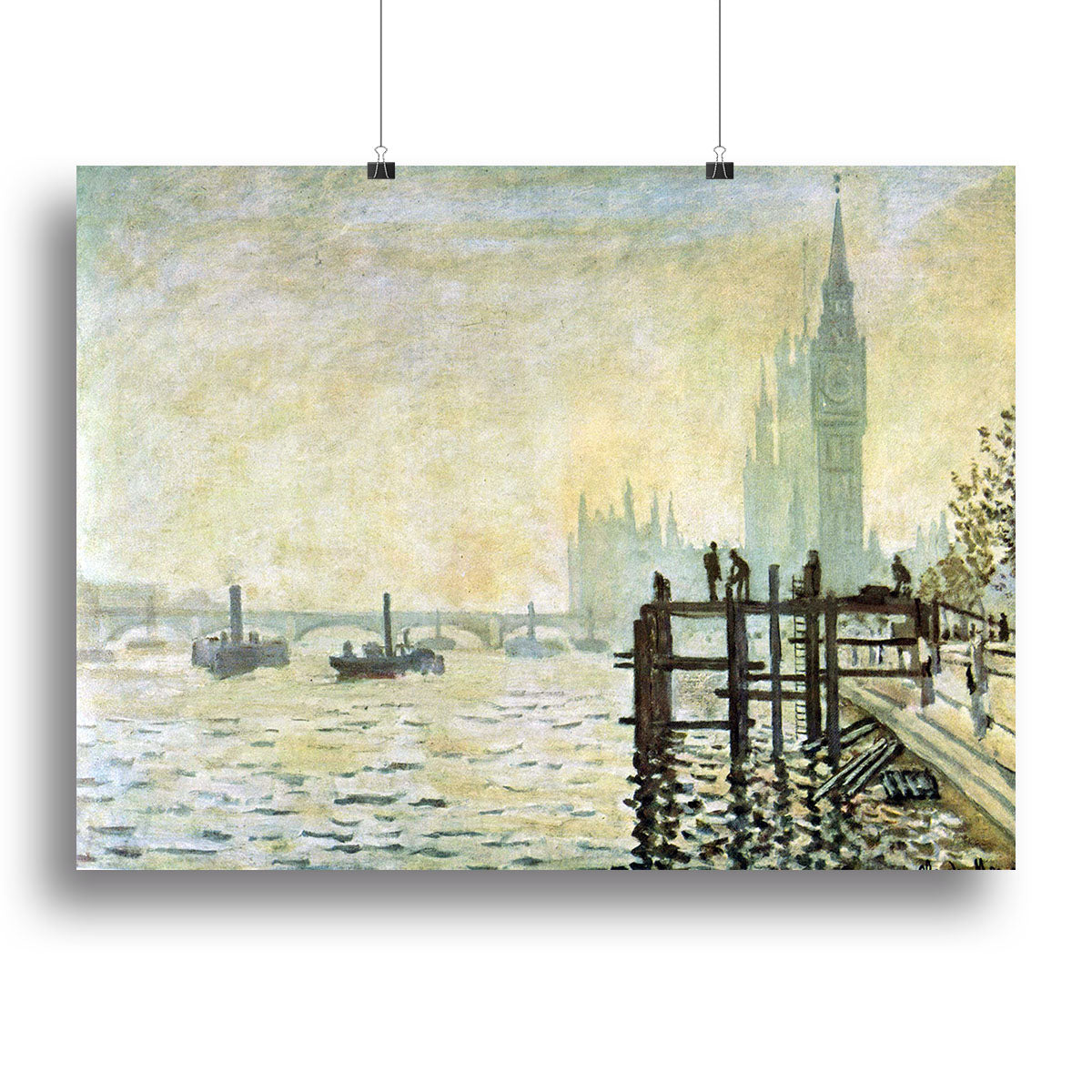 Westminster Bridge in London by Monet Canvas Print or Poster - Canvas Art Rocks - 2
