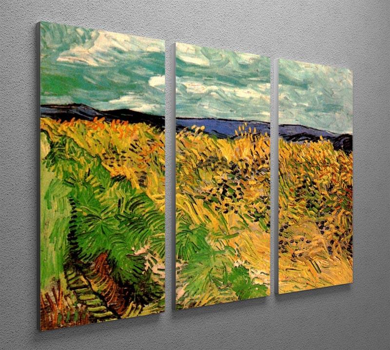 Wheat Field with Cornflowers by Van Gogh 3 Split Panel Canvas Print - Canvas Art Rocks - 4