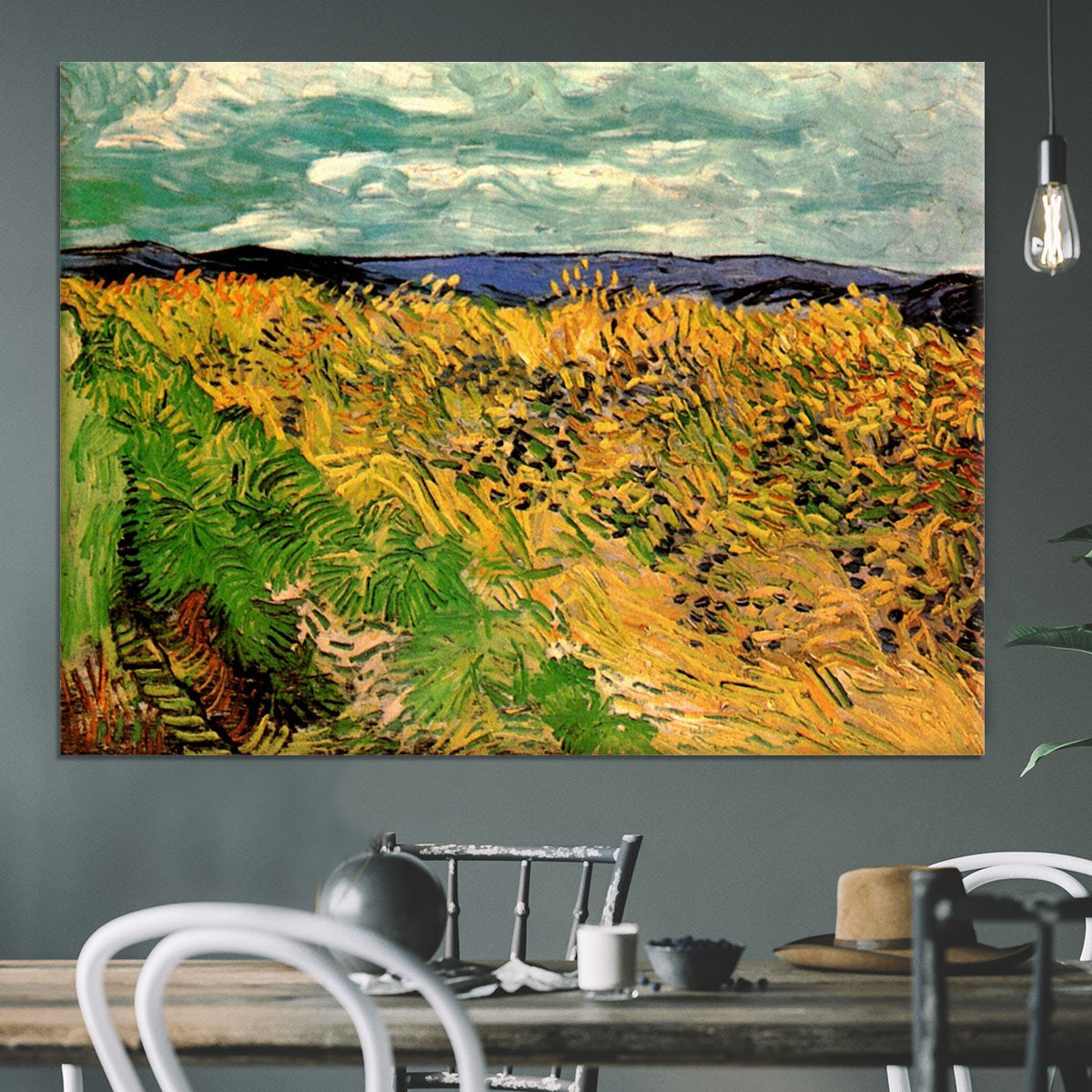 Wheat Field with Cornflowers by Van Gogh Canvas Print or Poster - Canvas Art Rocks - 3