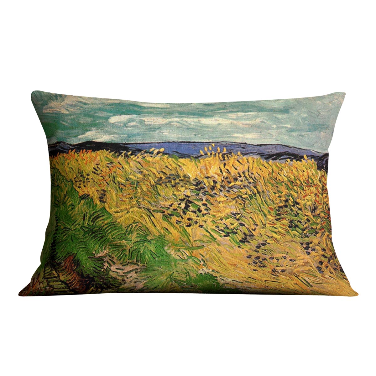 Wheat Field with Cornflowers by Van Gogh Cushion
