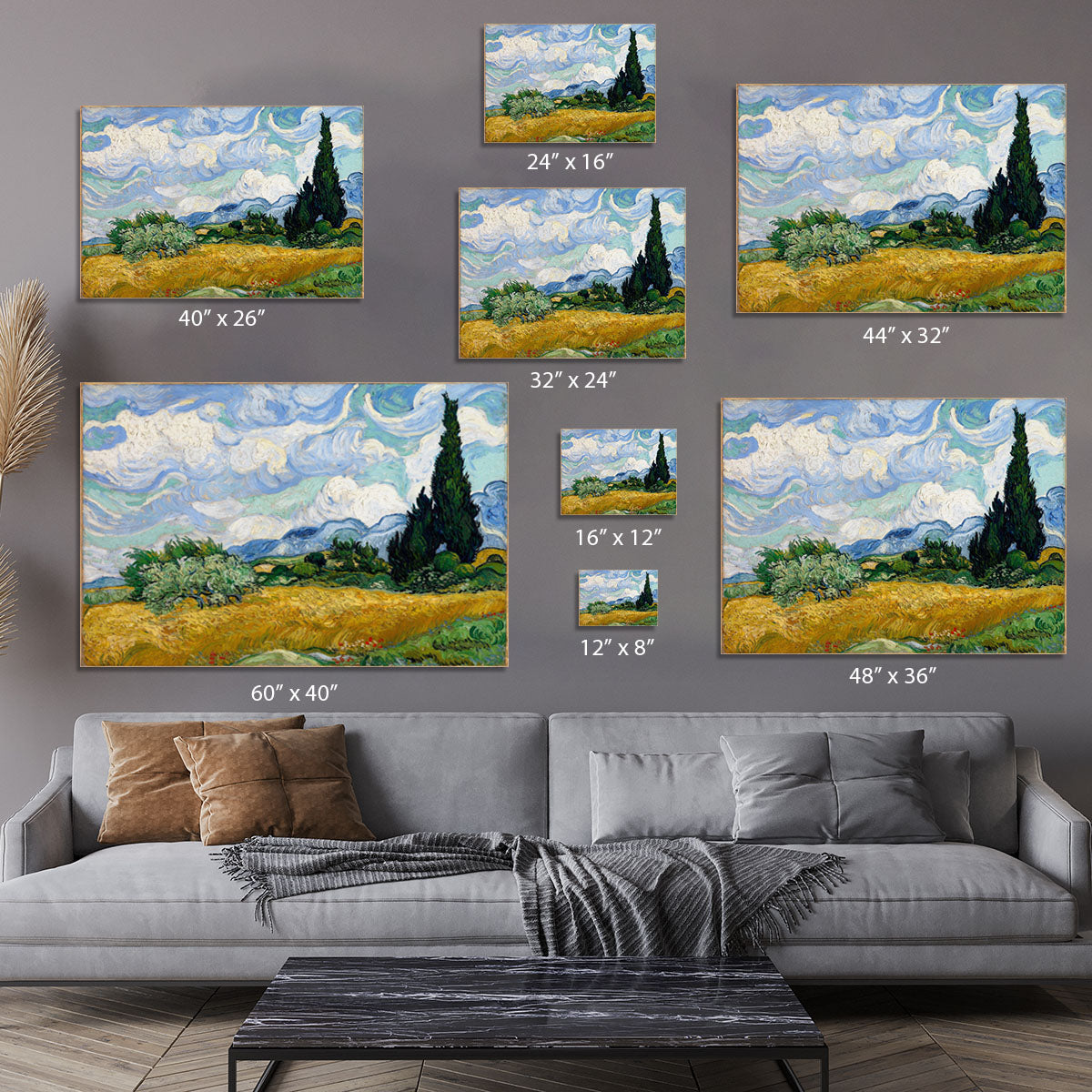 Wheat Field with Cypresses Canvas Print or Poster - Canvas Art Rocks - 7
