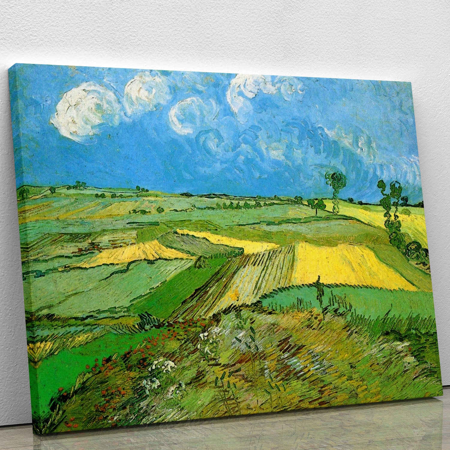 Wheat Fields at Auvers Under Clouded Sky by Van Gogh Canvas Print or Poster - Canvas Art Rocks - 1