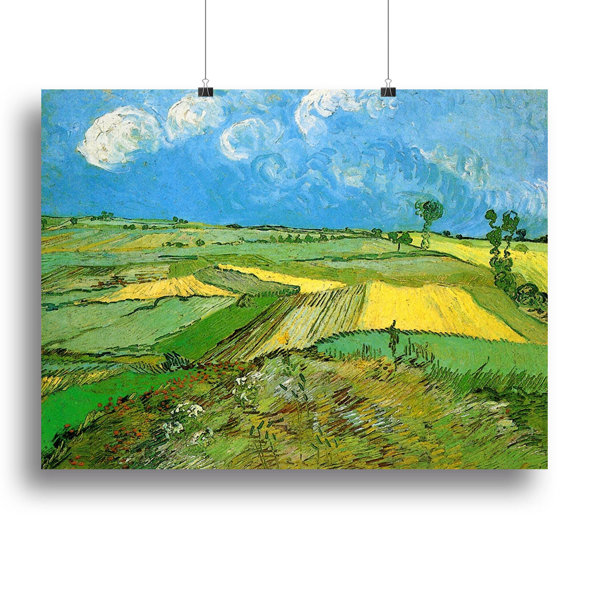 Wheat Fields at Auvers Under Clouded Sky by Van Gogh Canvas Print or Poster - Canvas Art Rocks - 2