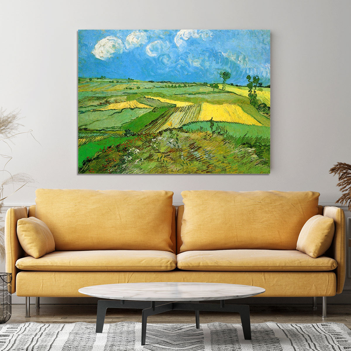 Wheat Fields at Auvers Under Clouded Sky by Van Gogh Canvas Print or Poster - Canvas Art Rocks - 4
