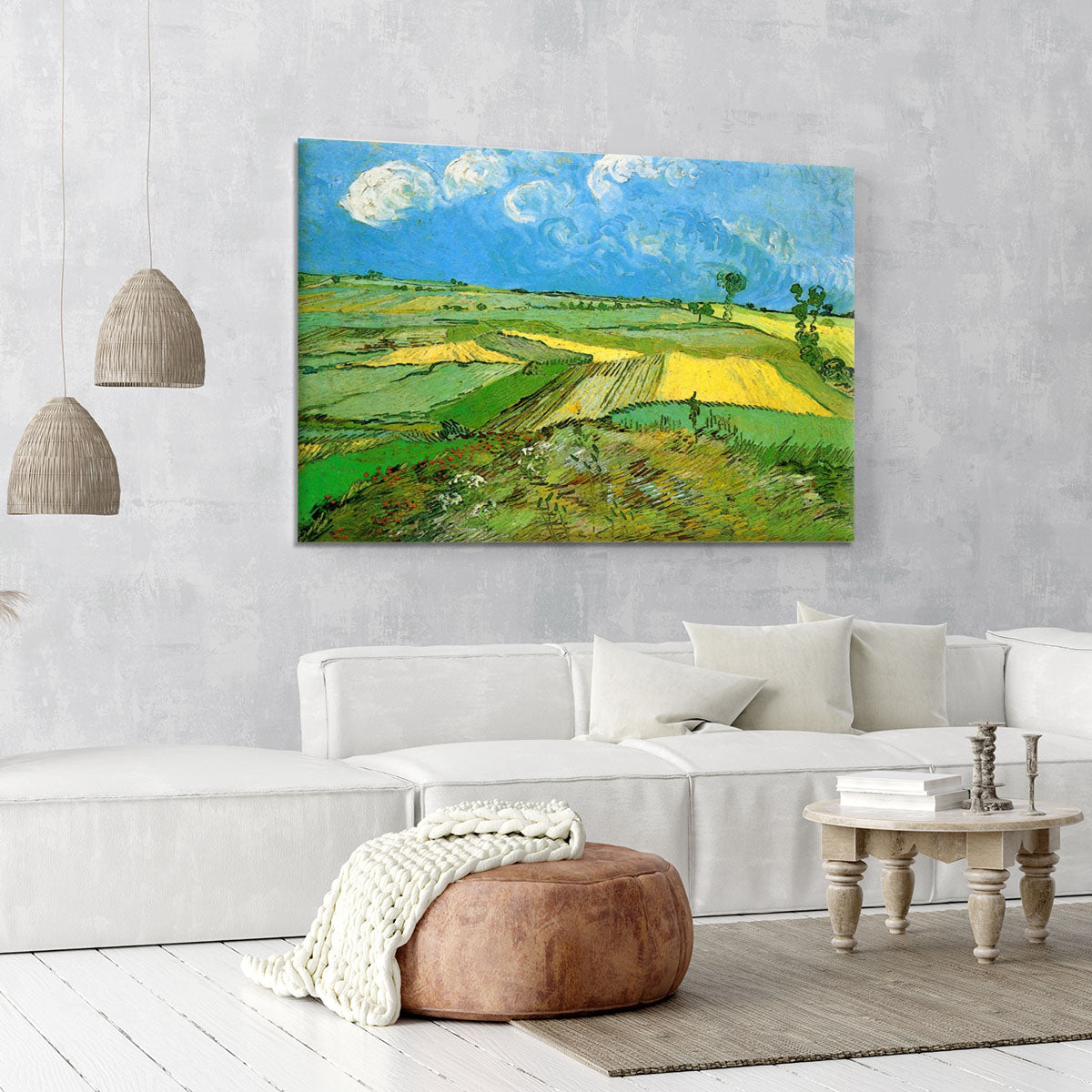 Wheat Fields at Auvers Under Clouded Sky by Van Gogh Canvas Print or Poster - Canvas Art Rocks - 6