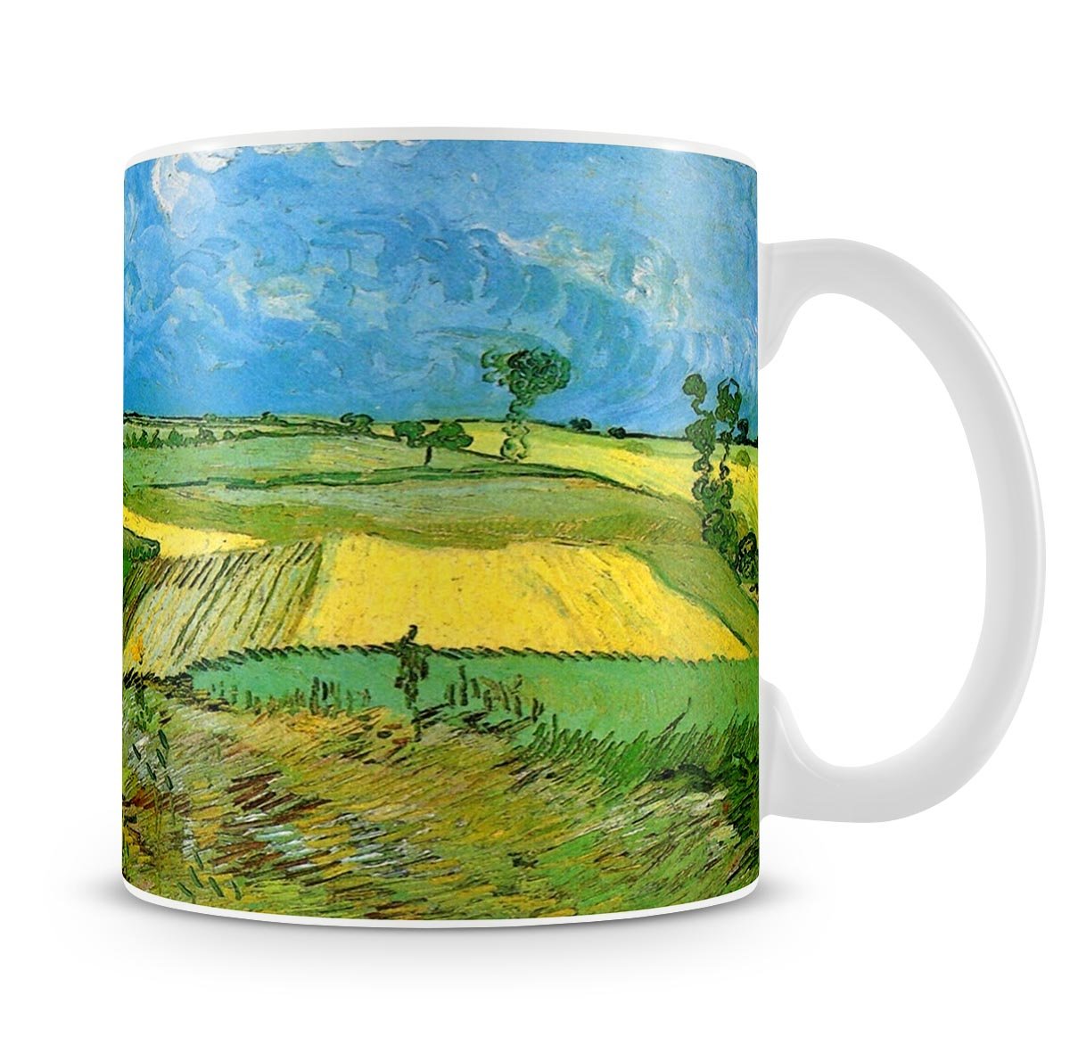 Wheat Fields at Auvers Under Clouded Sky by Van Gogh Mug - Canvas Art Rocks - 4