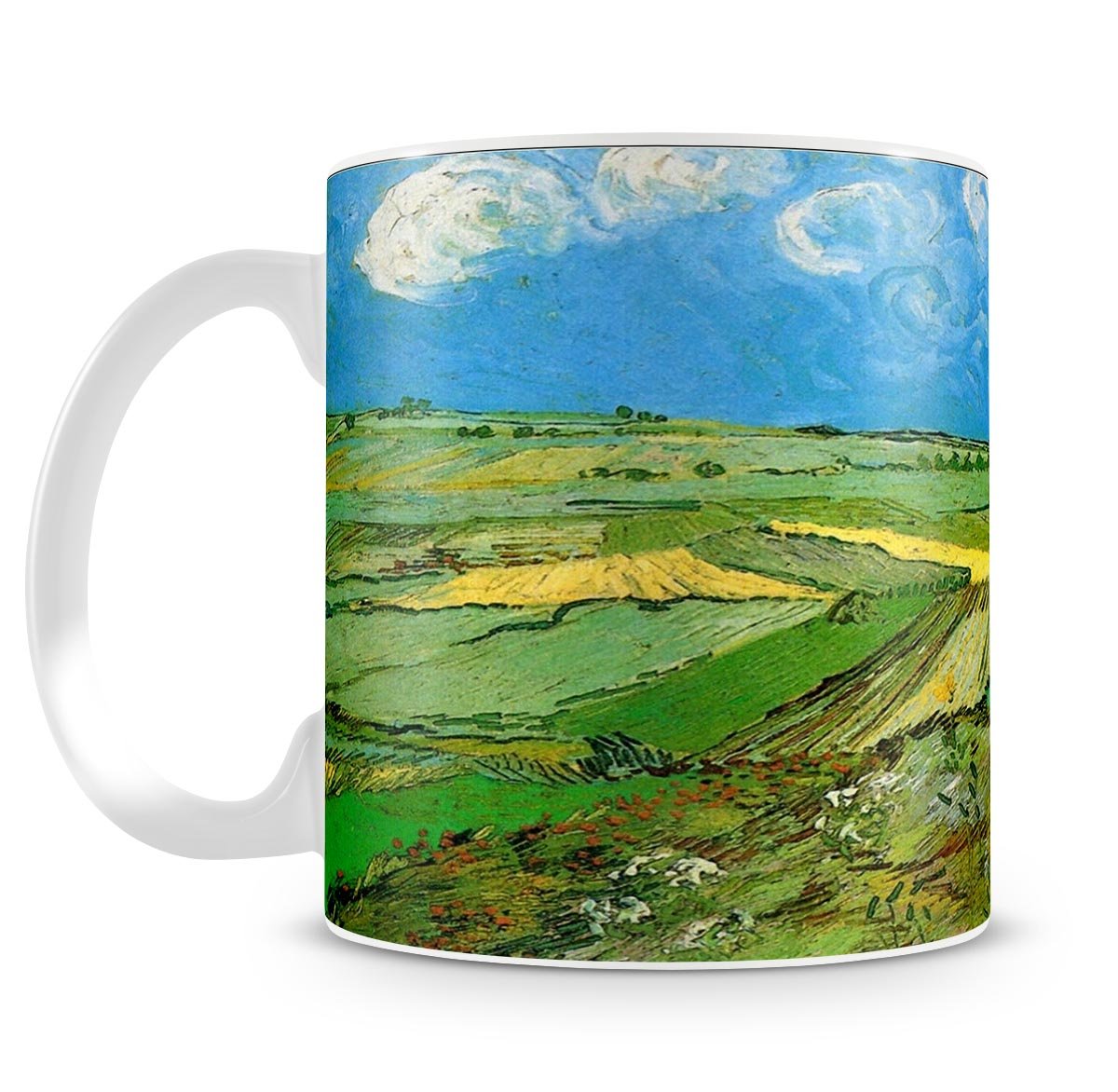 Wheat Fields at Auvers Under Clouded Sky by Van Gogh Mug - Canvas Art Rocks - 4