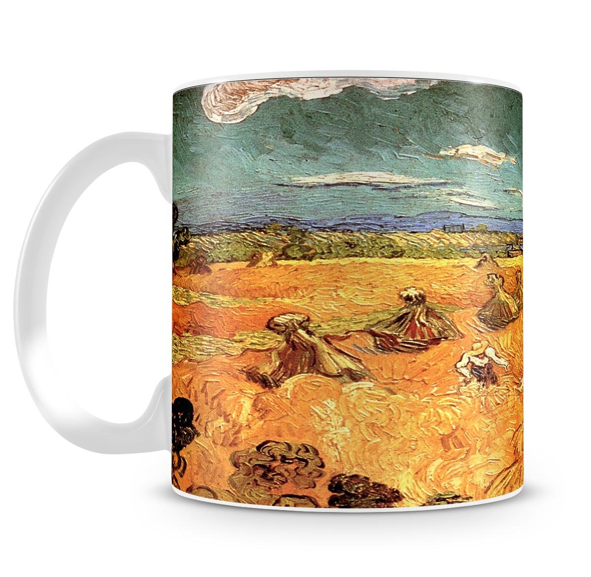 Wheat Stacks with Reaper by Van Gogh Mug - Canvas Art Rocks - 4