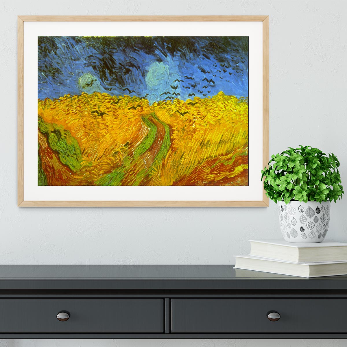 Wheatfield Framed Print - Canvas Art Rocks - 3