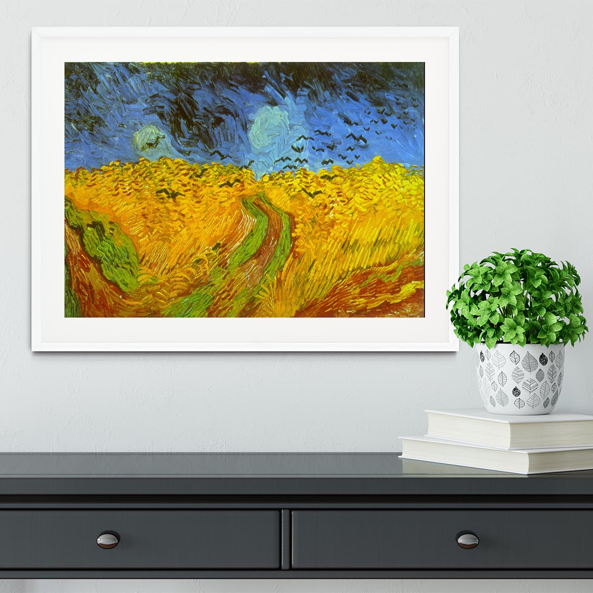 Wheatfield Framed Print - Canvas Art Rocks - 5