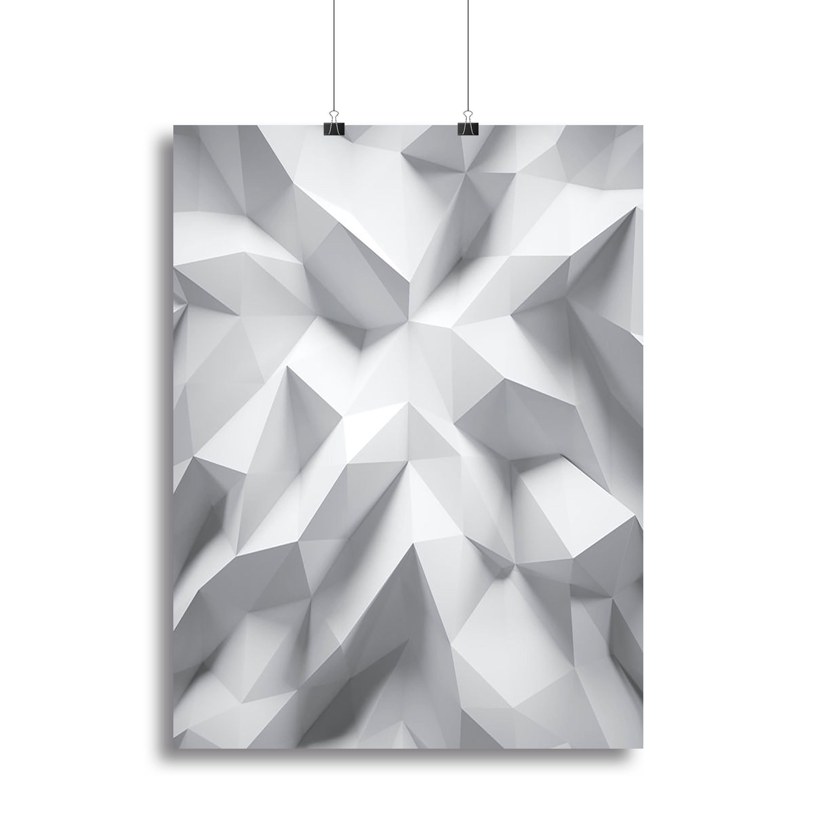 White 3D Background Canvas Print or Poster - Canvas Art Rocks - 2