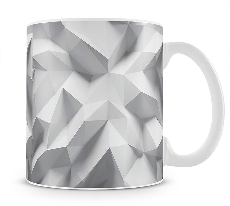 White 3D Background Mug - Canvas Art Rocks - 1