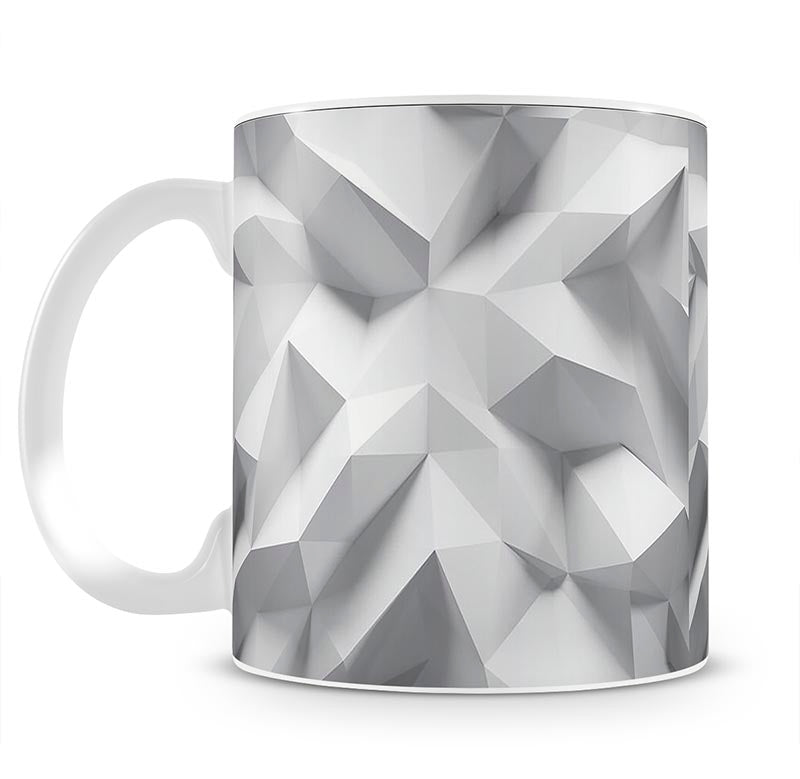 White 3D Background Mug - Canvas Art Rocks - 1