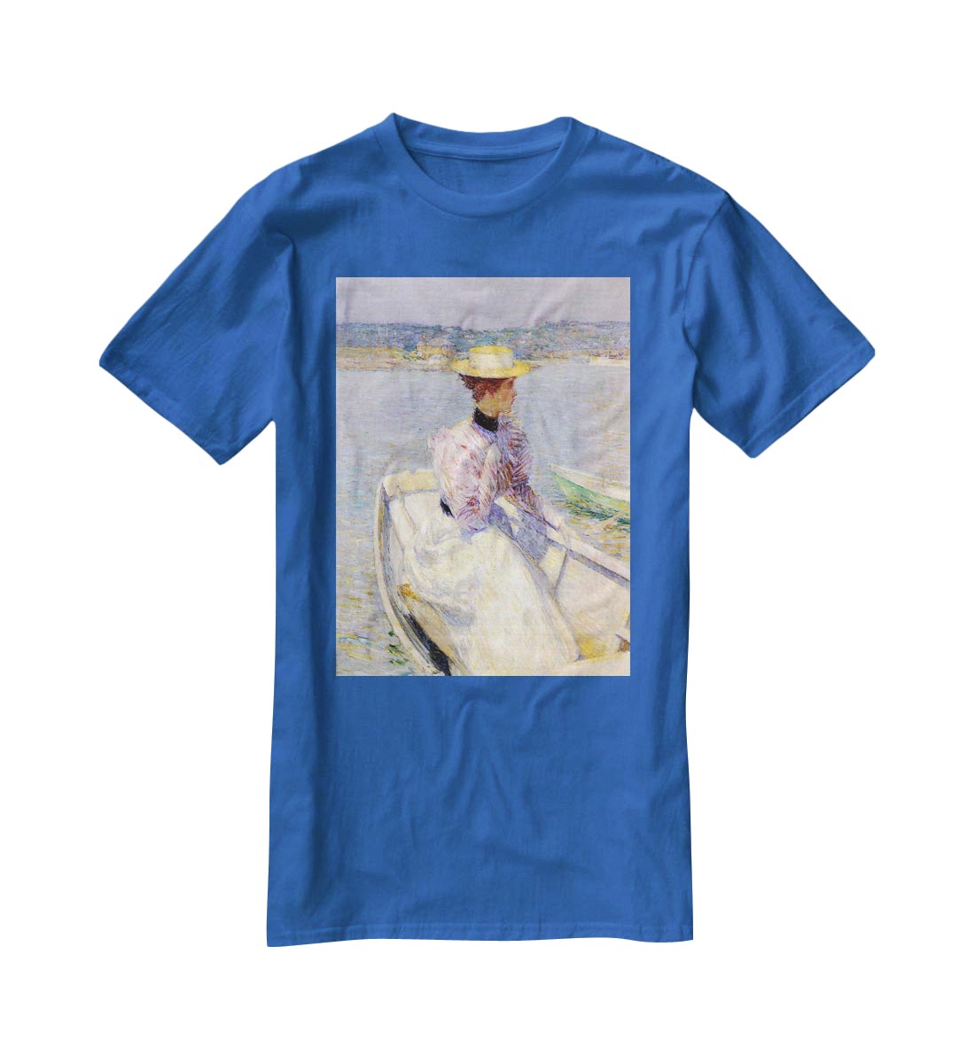 White Dory Gloucester by Hassam T-Shirt - Canvas Art Rocks - 2