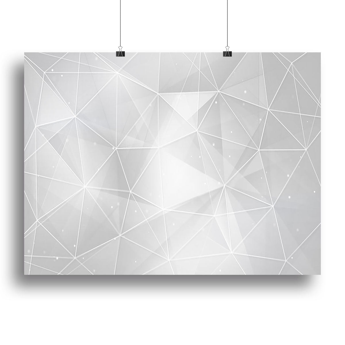 White Geometric Triangles Canvas Print or Poster - Canvas Art Rocks - 2