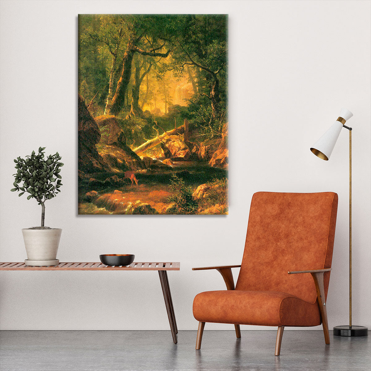 White Mountains New Hampshire 2 by Bierstadt Canvas Print or Poster - Canvas Art Rocks - 6