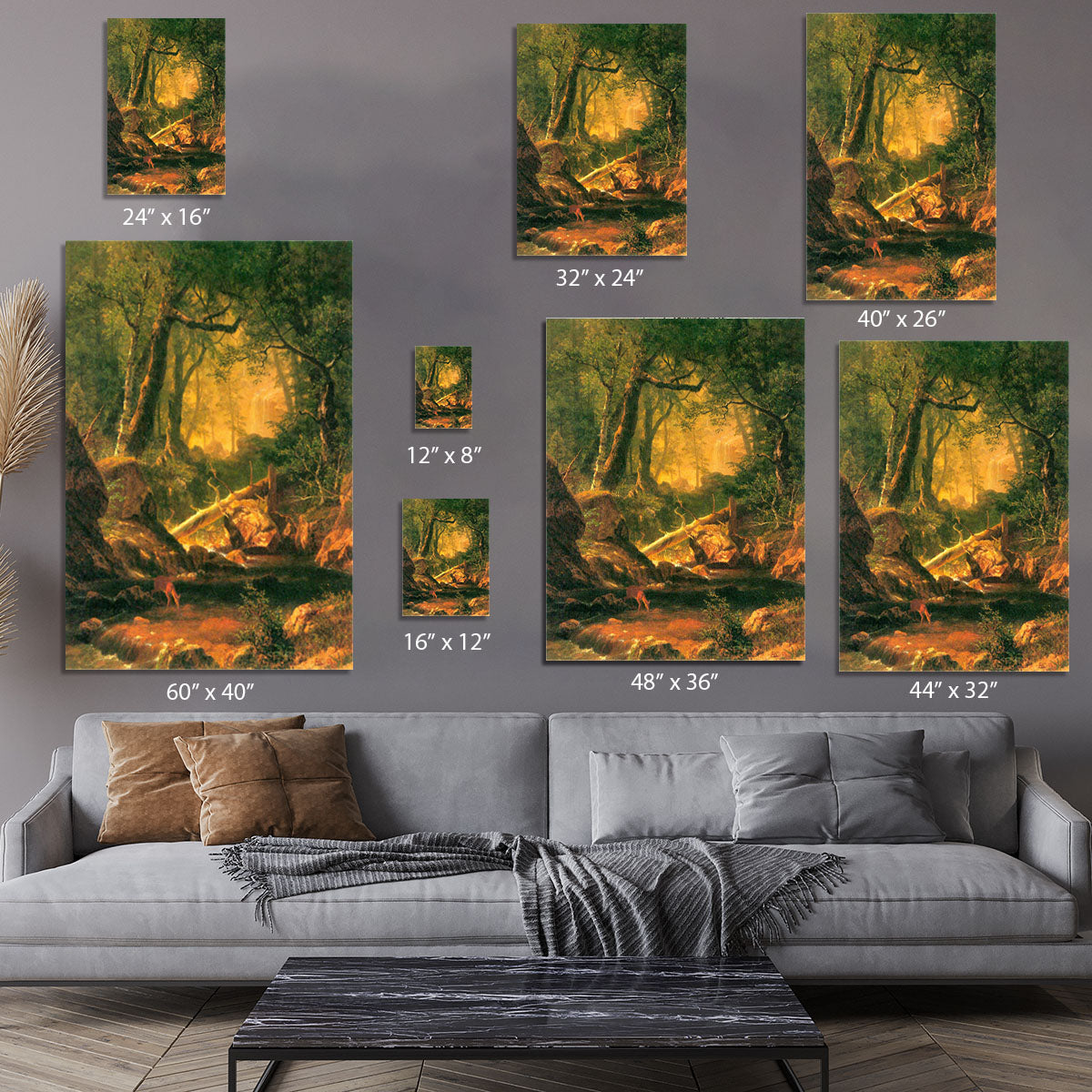 White Mountains New Hampshire 2 by Bierstadt Canvas Print or Poster - Canvas Art Rocks - 7