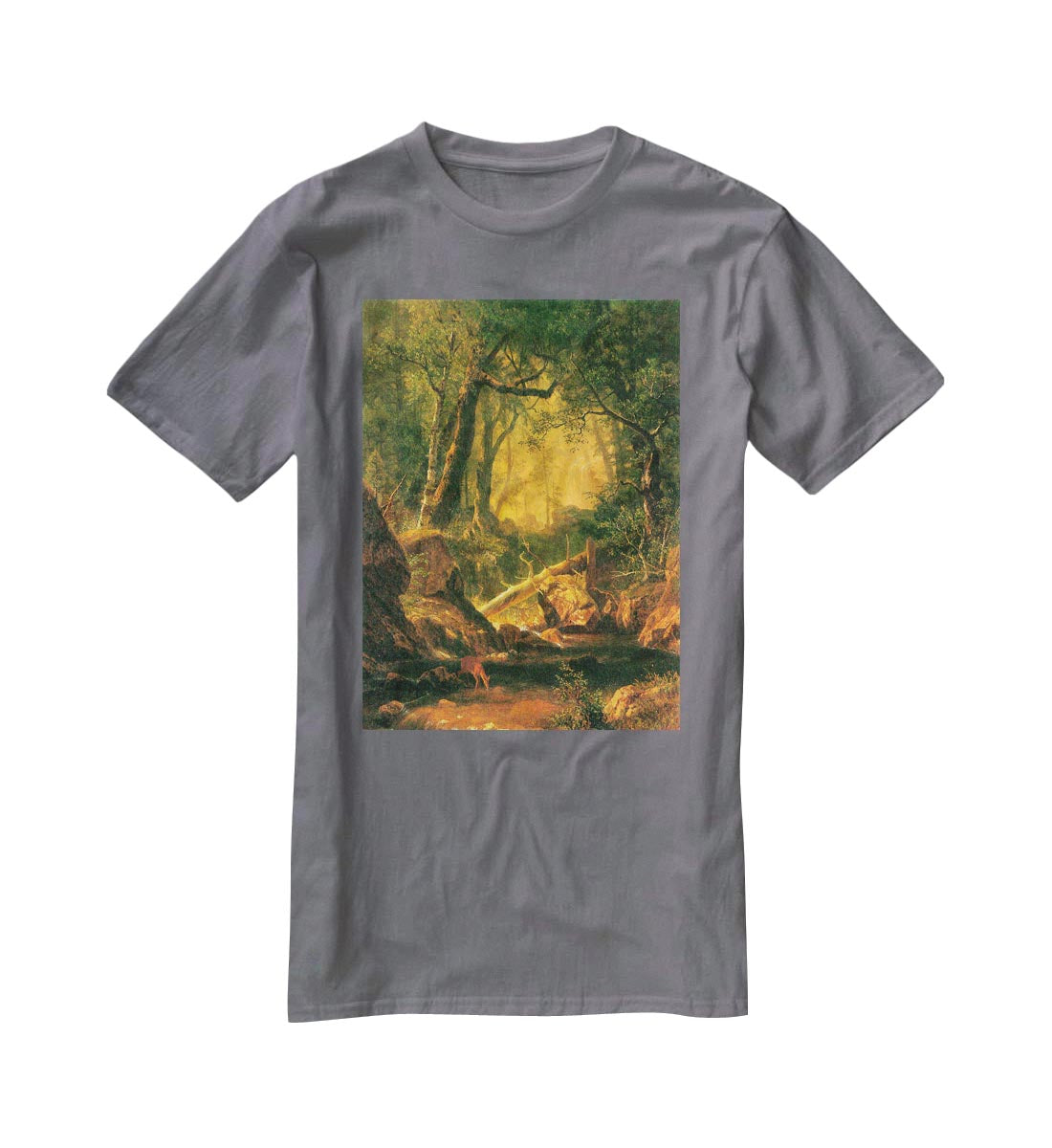 White Mountains New Hampshire 2 by Bierstadt T-Shirt - Canvas Art Rocks - 3