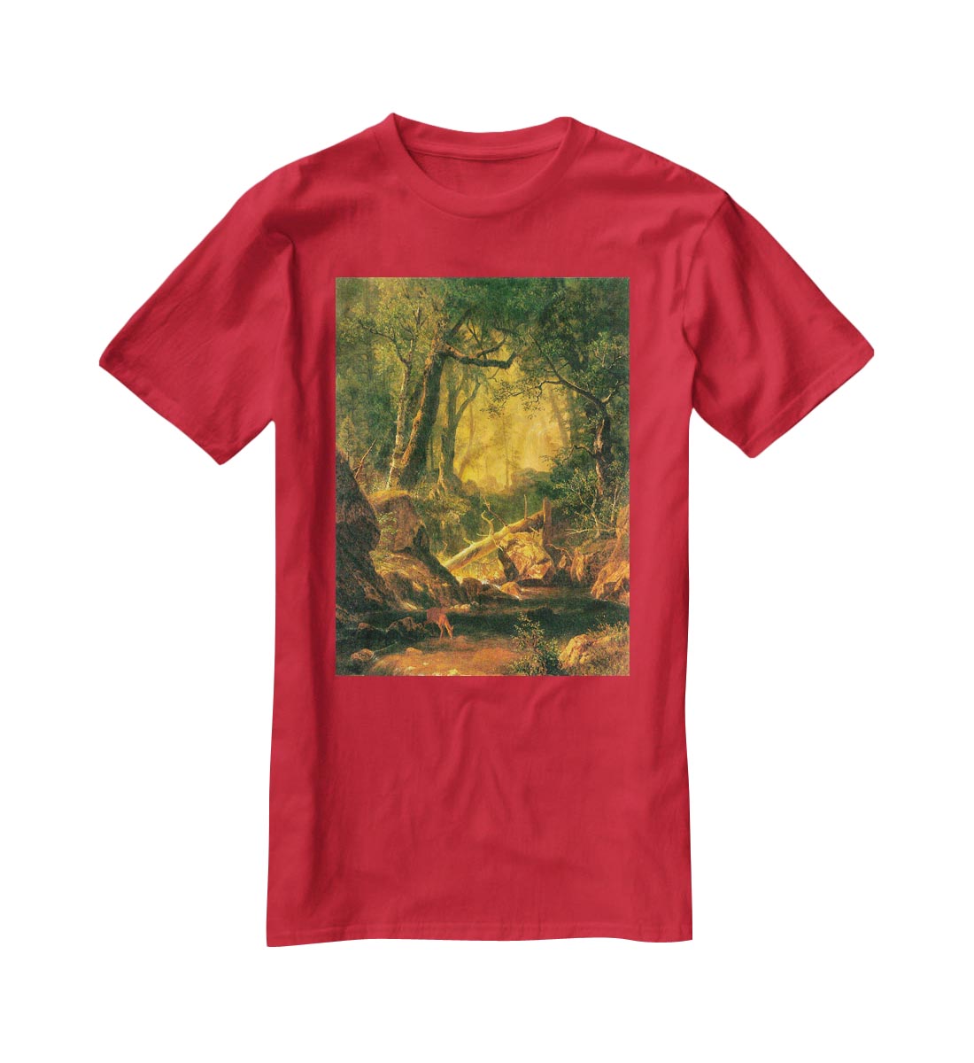 White Mountains New Hampshire 2 by Bierstadt T-Shirt - Canvas Art Rocks - 4