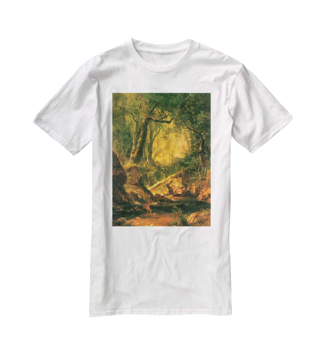 White Mountains New Hampshire 2 by Bierstadt T-Shirt - Canvas Art Rocks - 5