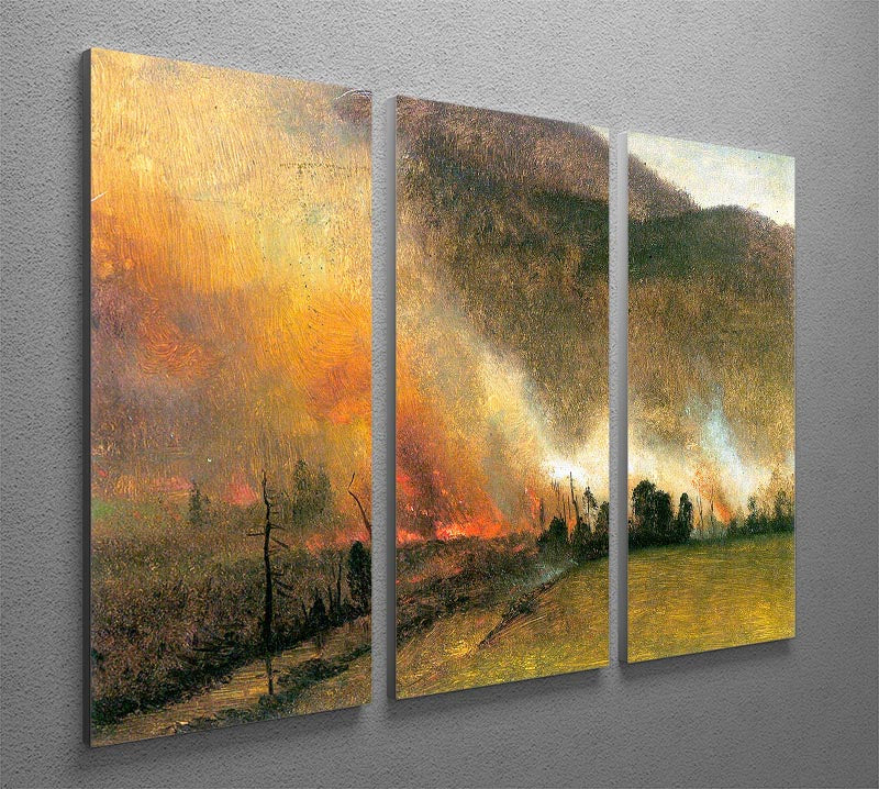 White Mountains New hampshire 1 by Bierstadt 3 Split Panel Canvas Print - Canvas Art Rocks - 2