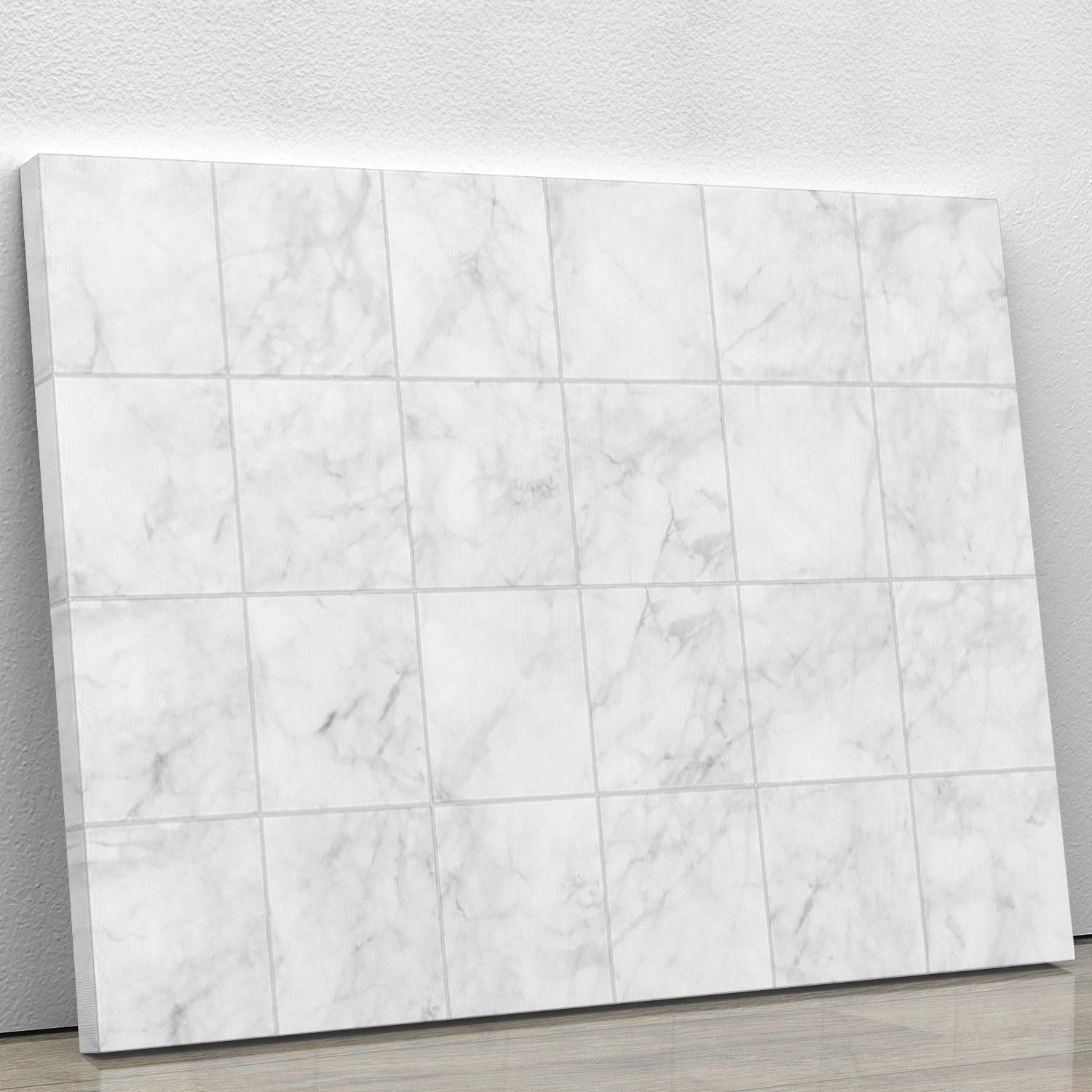 White Tiled Marble Canvas Print or Poster - Canvas Art Rocks - 1