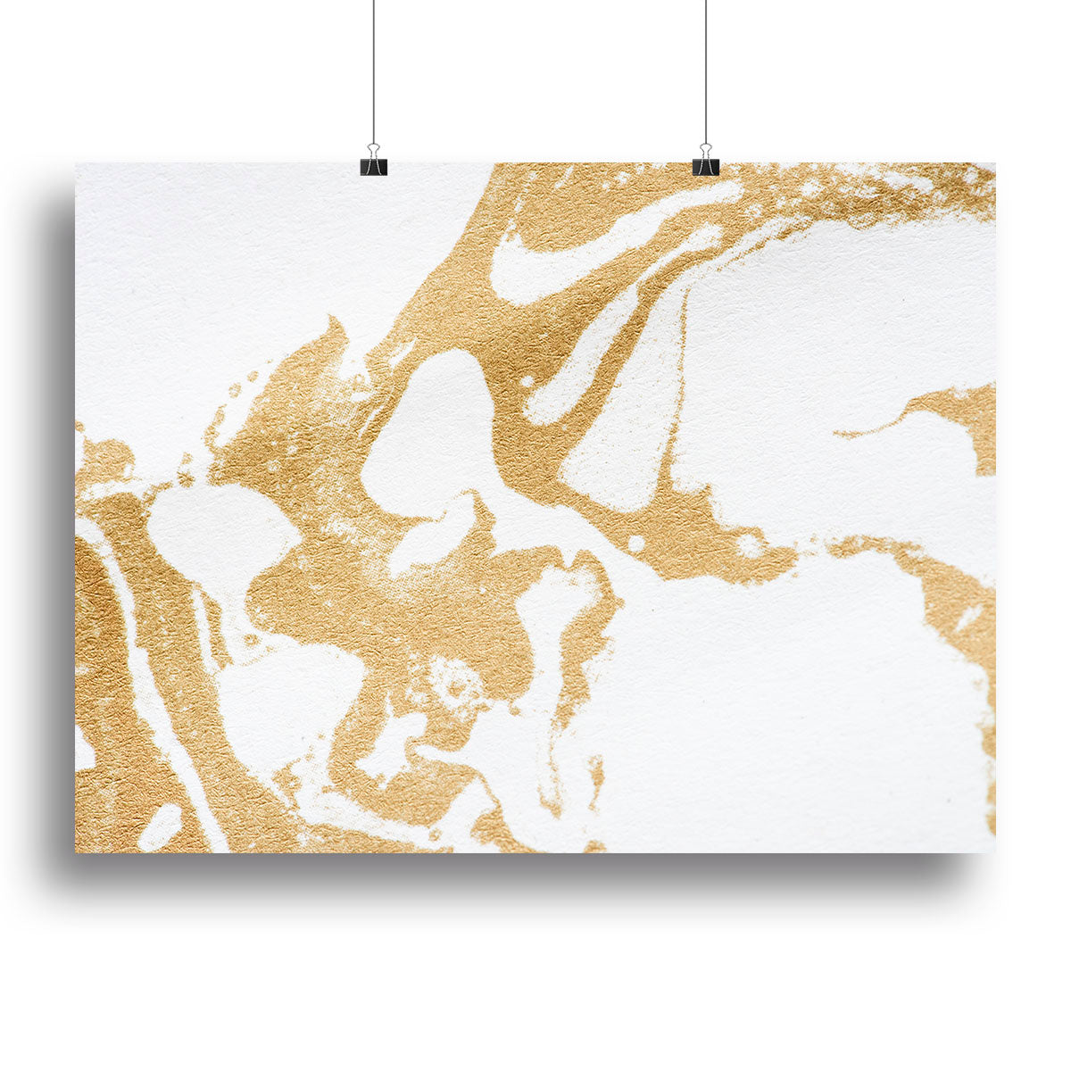White and Gold Marble Canvas Print or Poster - Canvas Art Rocks - 2