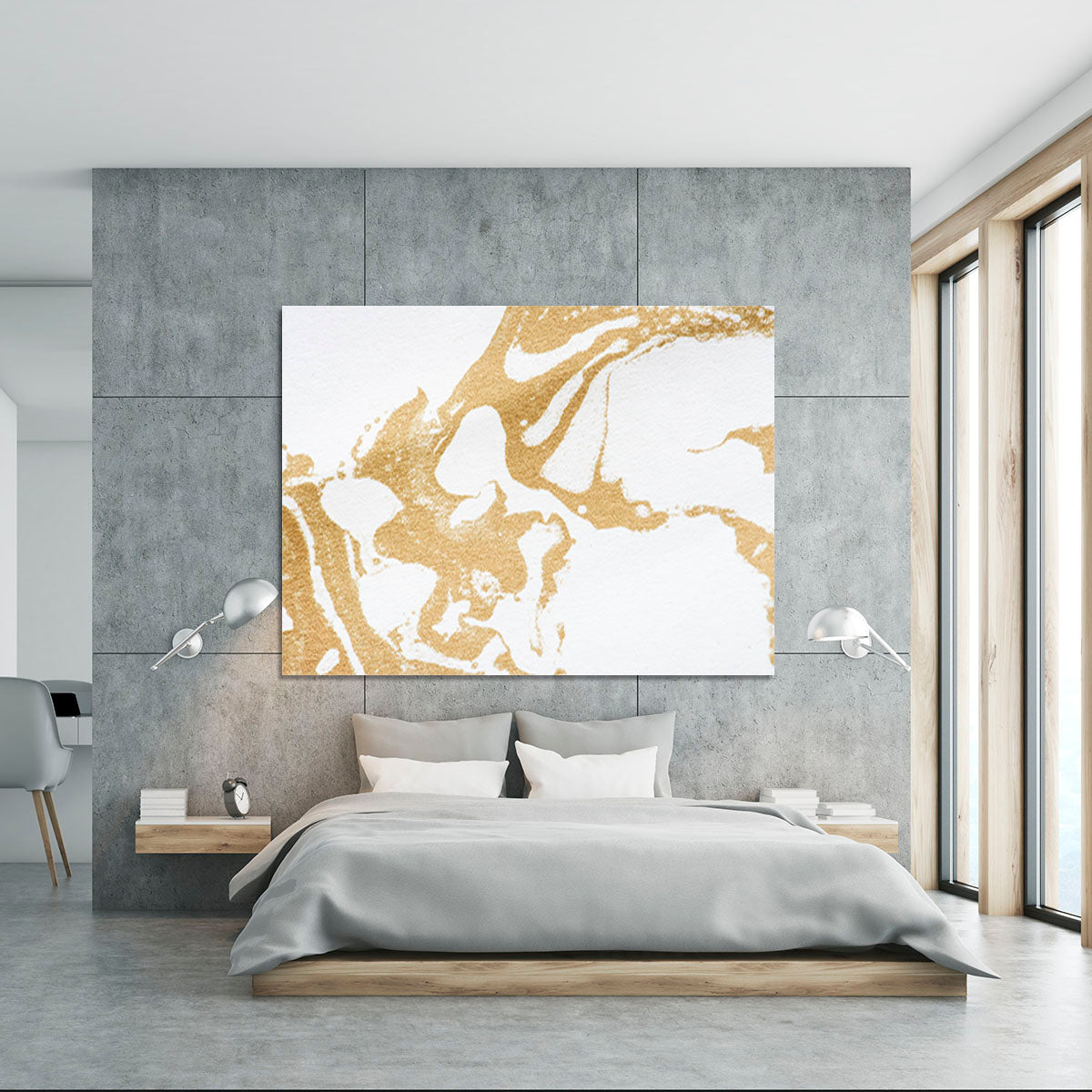 White and Gold Marble Canvas Print or Poster - Canvas Art Rocks - 5