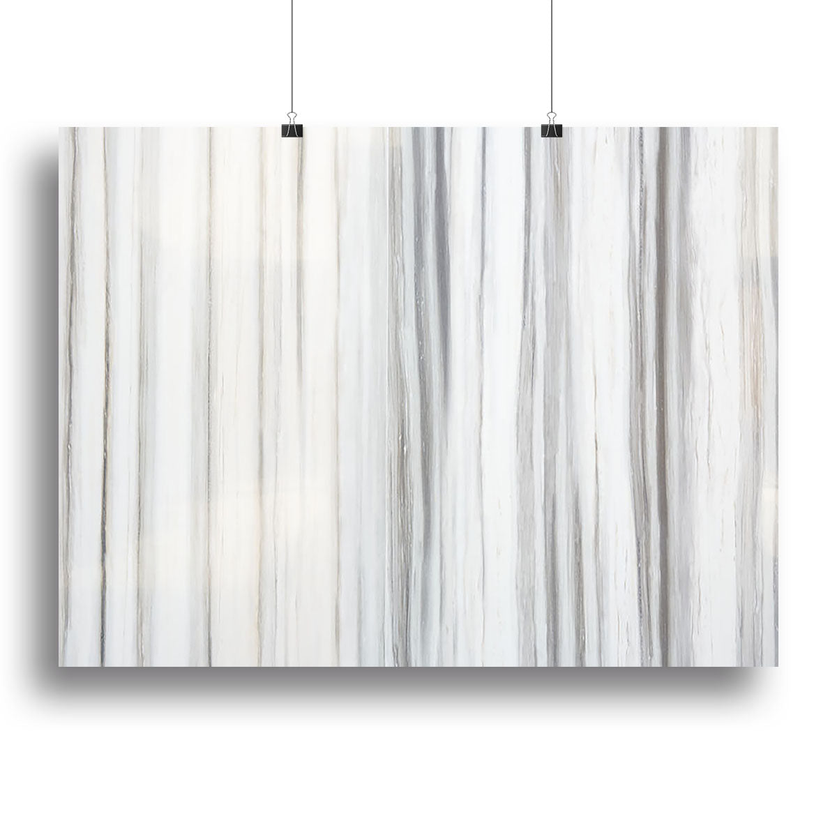 White and Grey Striped Marble Canvas Print or Poster - Canvas Art Rocks - 2