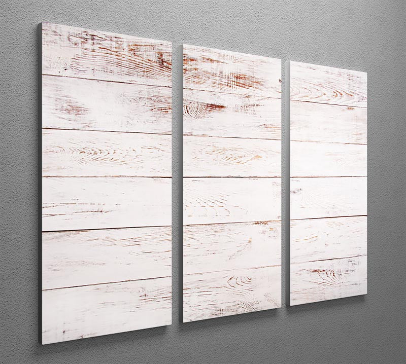 White and brown rustic 3 Split Panel Canvas Print - Canvas Art Rocks - 2