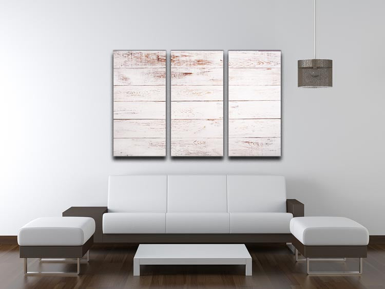 White and brown rustic 3 Split Panel Canvas Print - Canvas Art Rocks - 3