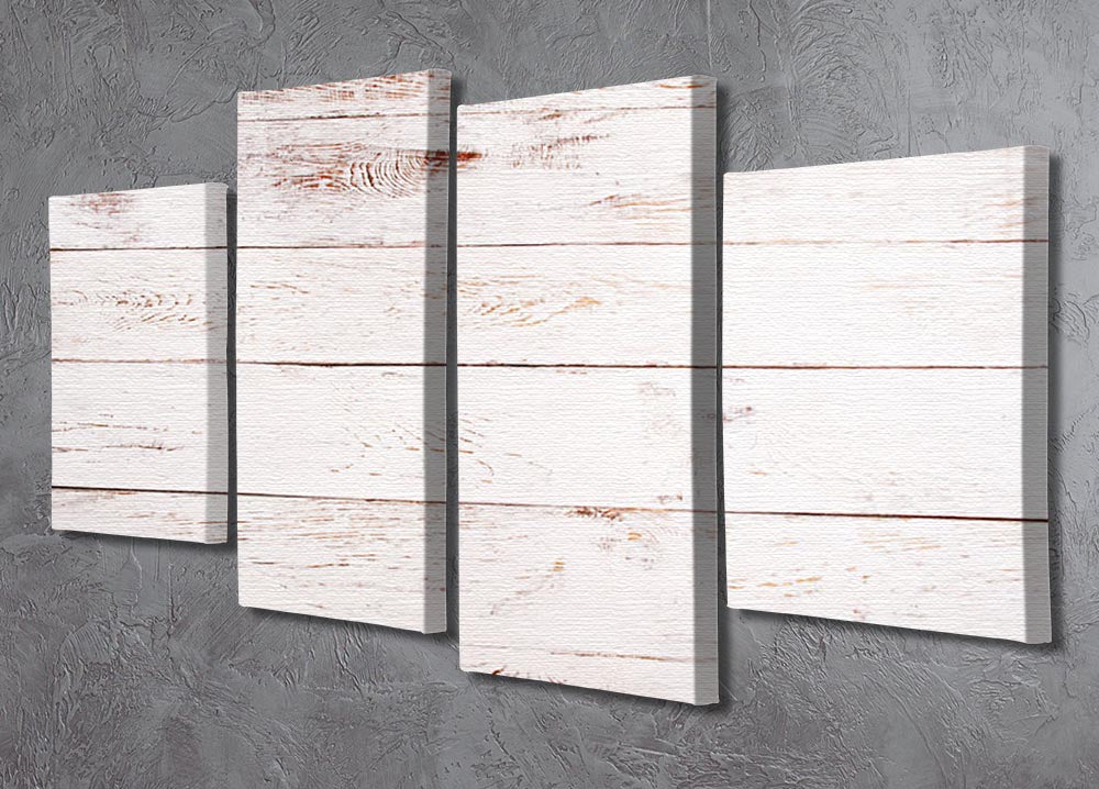 White and brown rustic 4 Split Panel Canvas - Canvas Art Rocks - 2