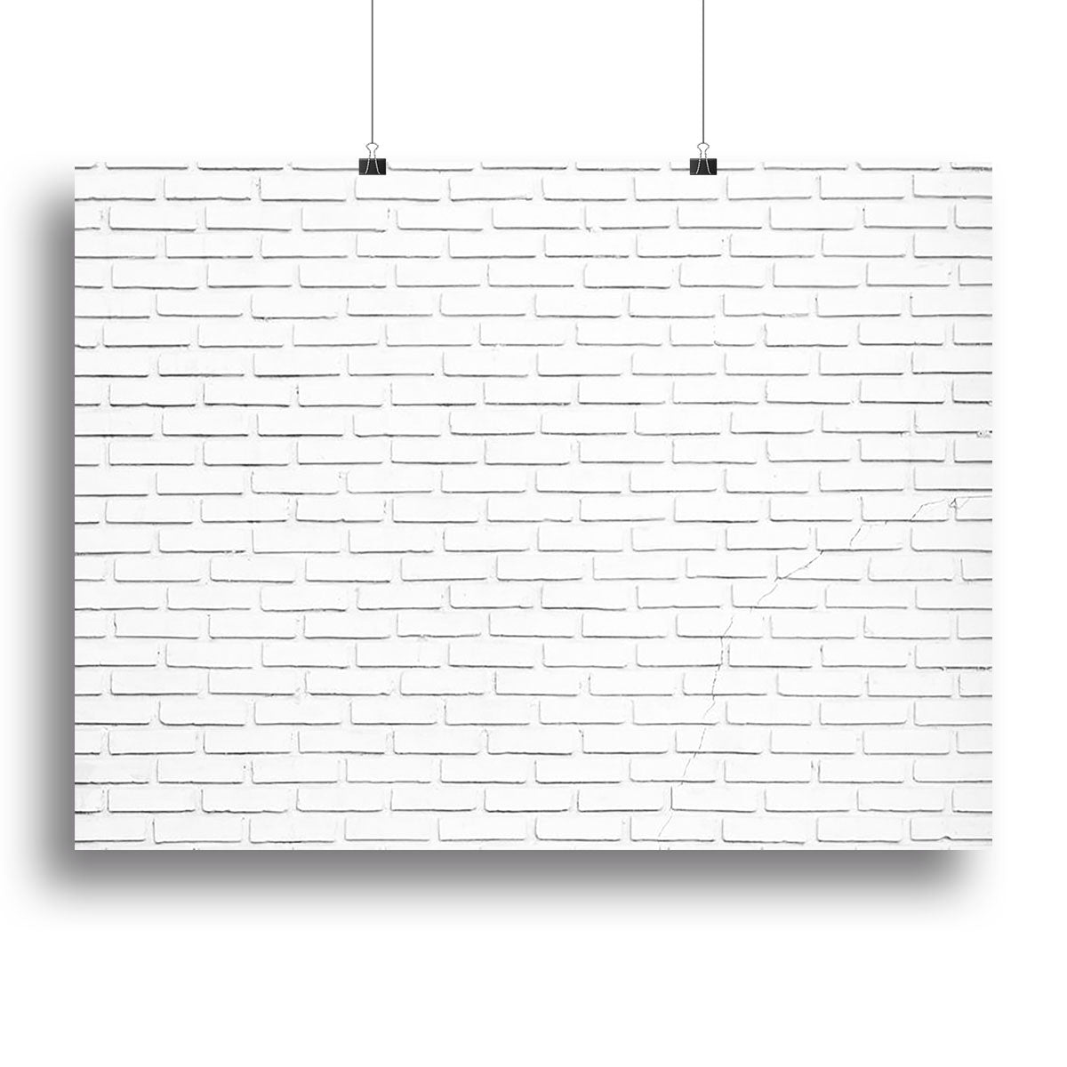 White brick wall Canvas Print or Poster - Canvas Art Rocks - 2