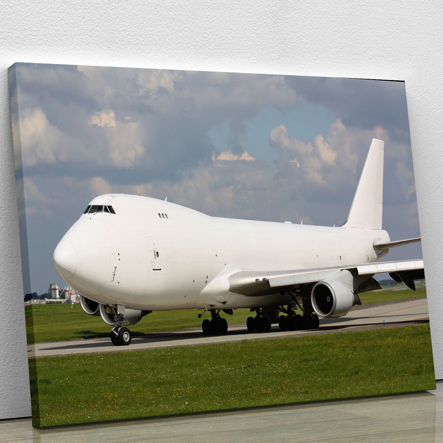 White cargo plane taxi Canvas Print or Poster - Canvas Art Rocks - 1