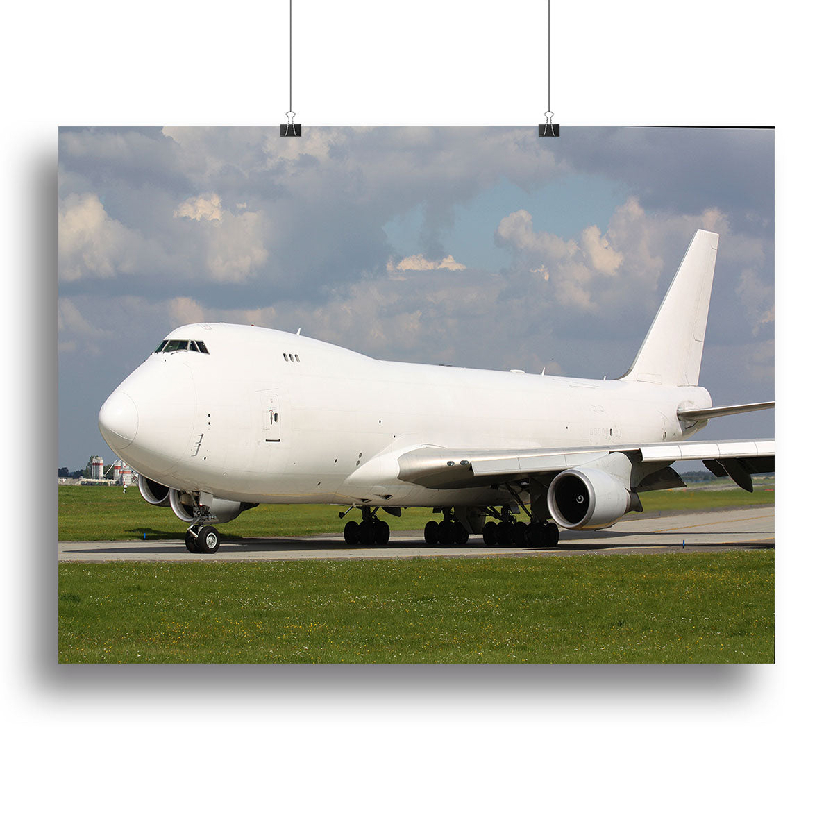 White cargo plane taxi Canvas Print or Poster - Canvas Art Rocks - 2