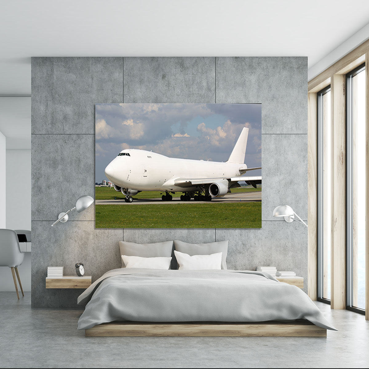 White cargo plane taxi Canvas Print or Poster - Canvas Art Rocks - 5