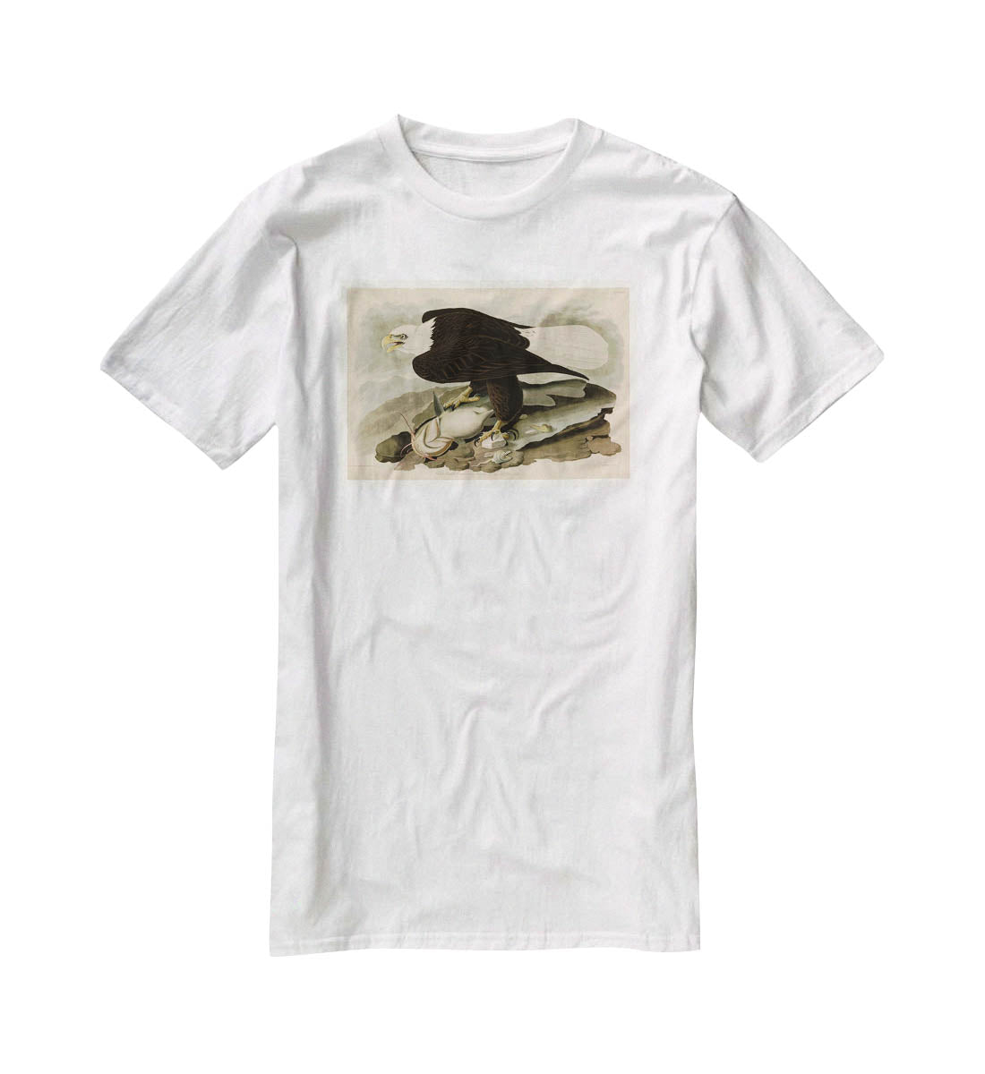 White headed Eagle by Audubon T-Shirt - Canvas Art Rocks - 5