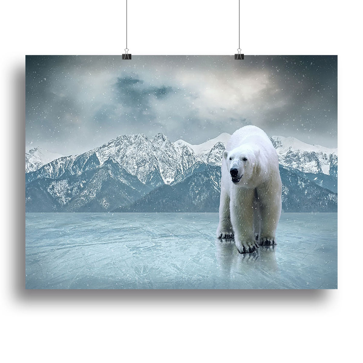 White polar bear on the ice Canvas Print or Poster - Canvas Art Rocks - 2