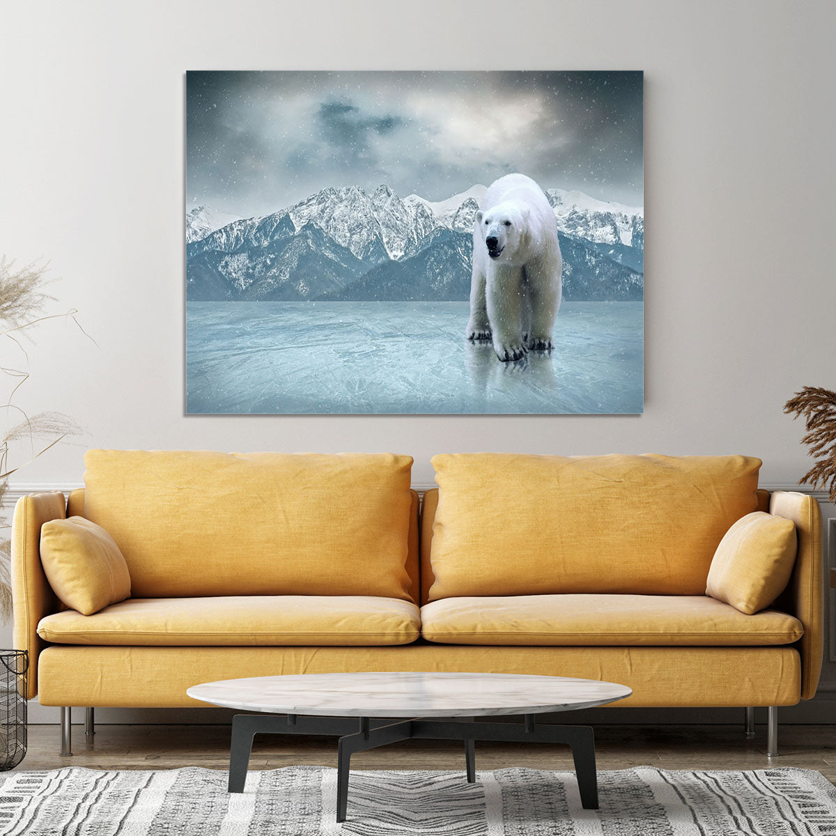 White polar bear on the ice Canvas Print or Poster - Canvas Art Rocks - 4