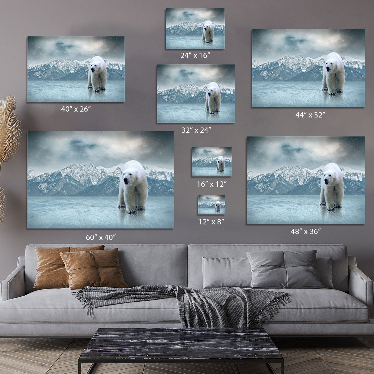 White polar bear on the ice Canvas Print or Poster - Canvas Art Rocks - 7