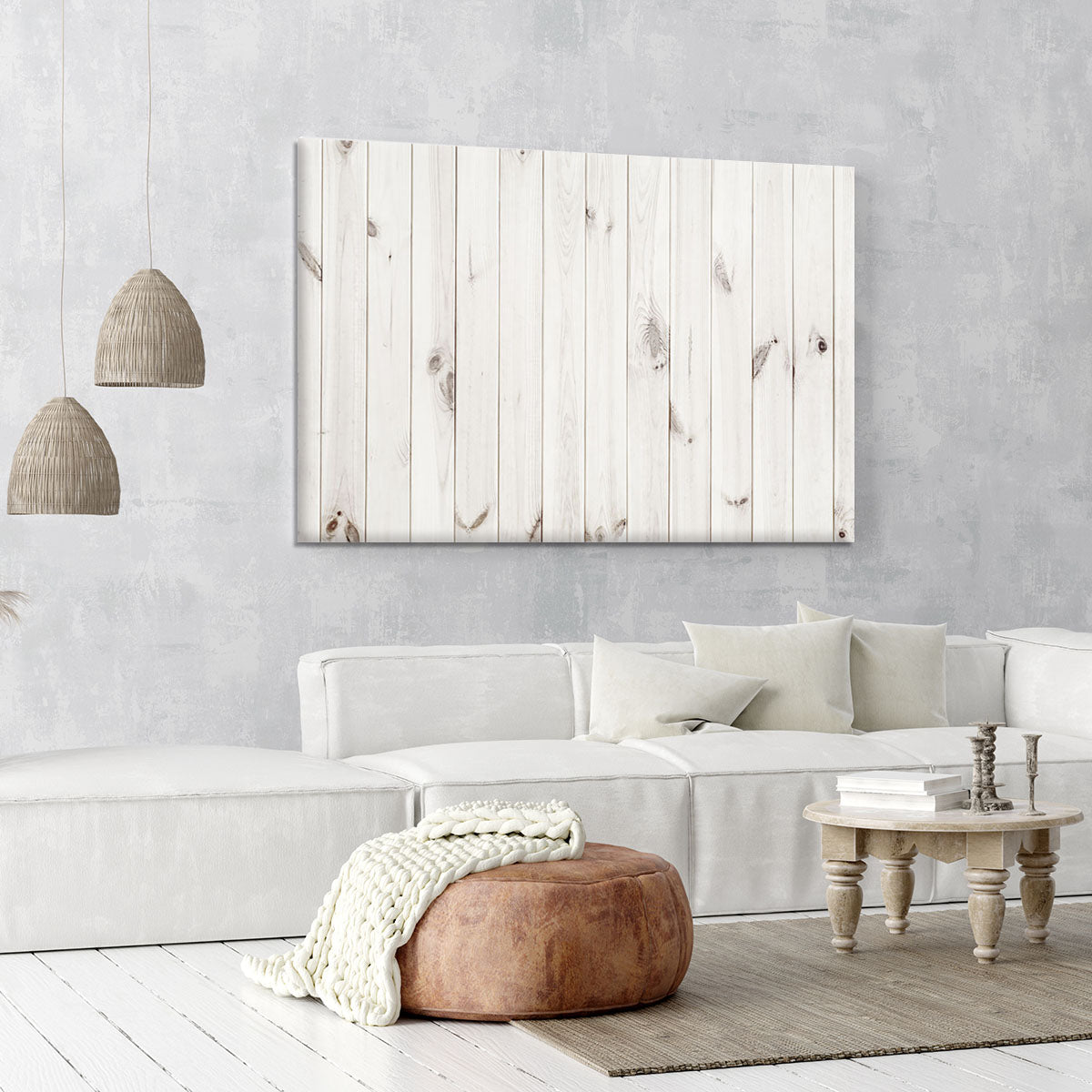 White wood texture background Canvas Print or Poster - Canvas Art Rocks - 6
