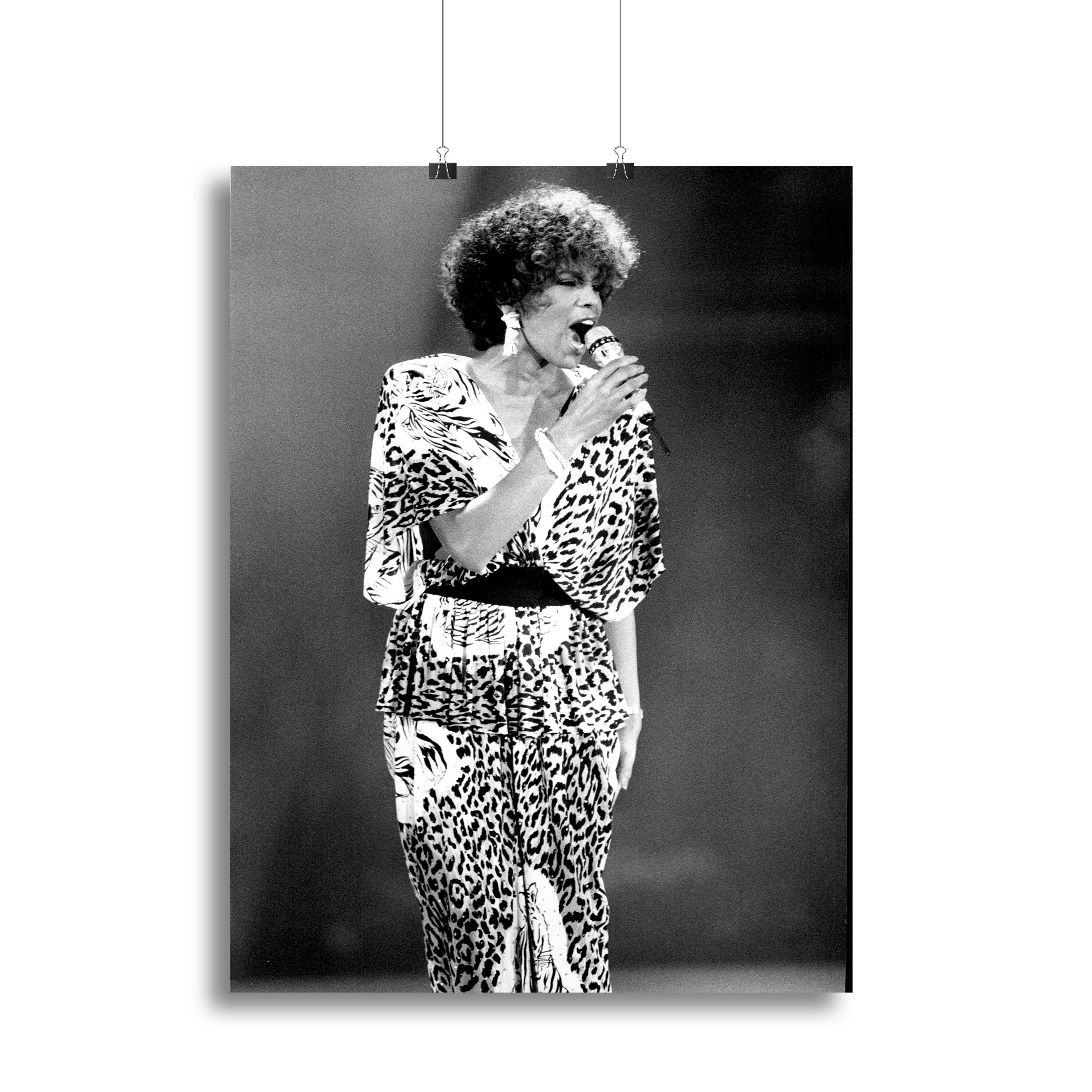 Whitney Houston on stage Canvas Print or Poster - Canvas Art Rocks - 2