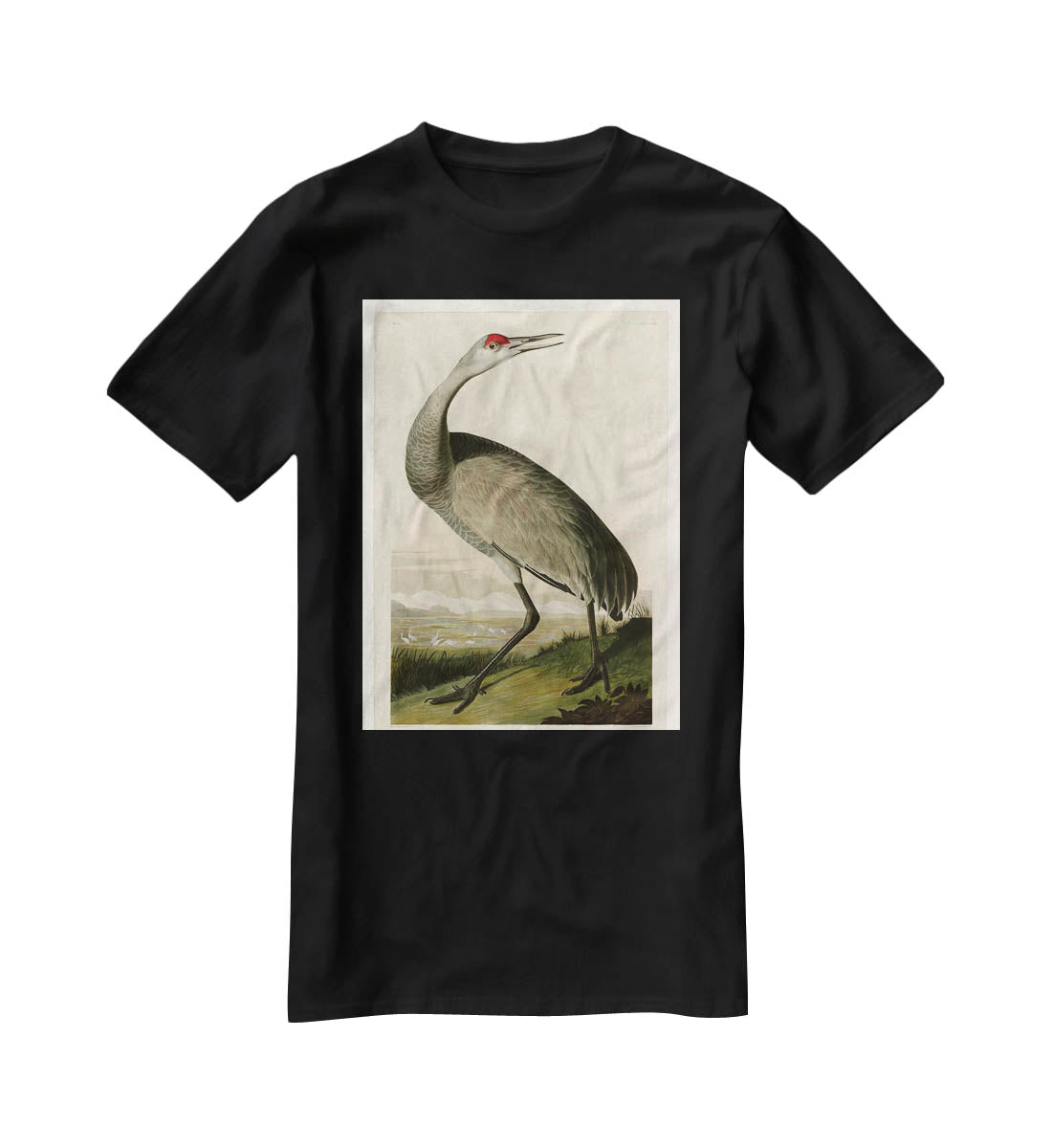 Whooping Crane by Audubon T-Shirt - Canvas Art Rocks - 1