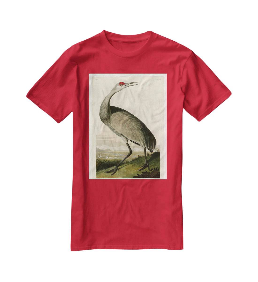 Whooping Crane by Audubon T-Shirt - Canvas Art Rocks - 4